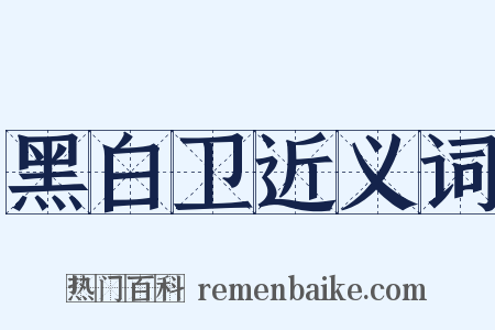 黑白卫近义词是什么意思的图片